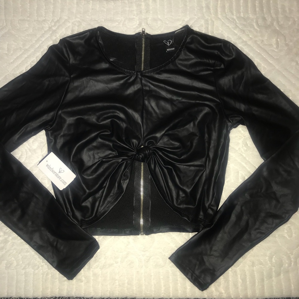 Windsor Black Cropped Top